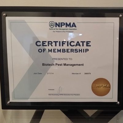 National Pest Management Association Certification